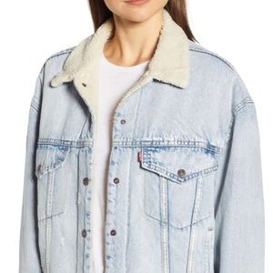 Levi’s fleece lined oversized denim jacket